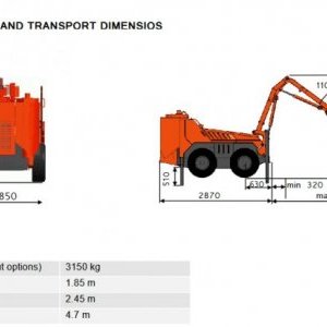 foto 3.2t vrtná 22-45mm souprava Sandvik DC125R Commando