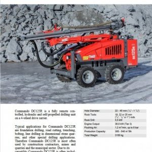 foto 3.2t vrtná 22-45mm souprava Sandvik DC125R Commando